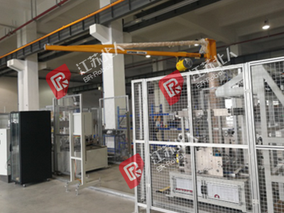 Assembly line of front subframe of automobiles chassis